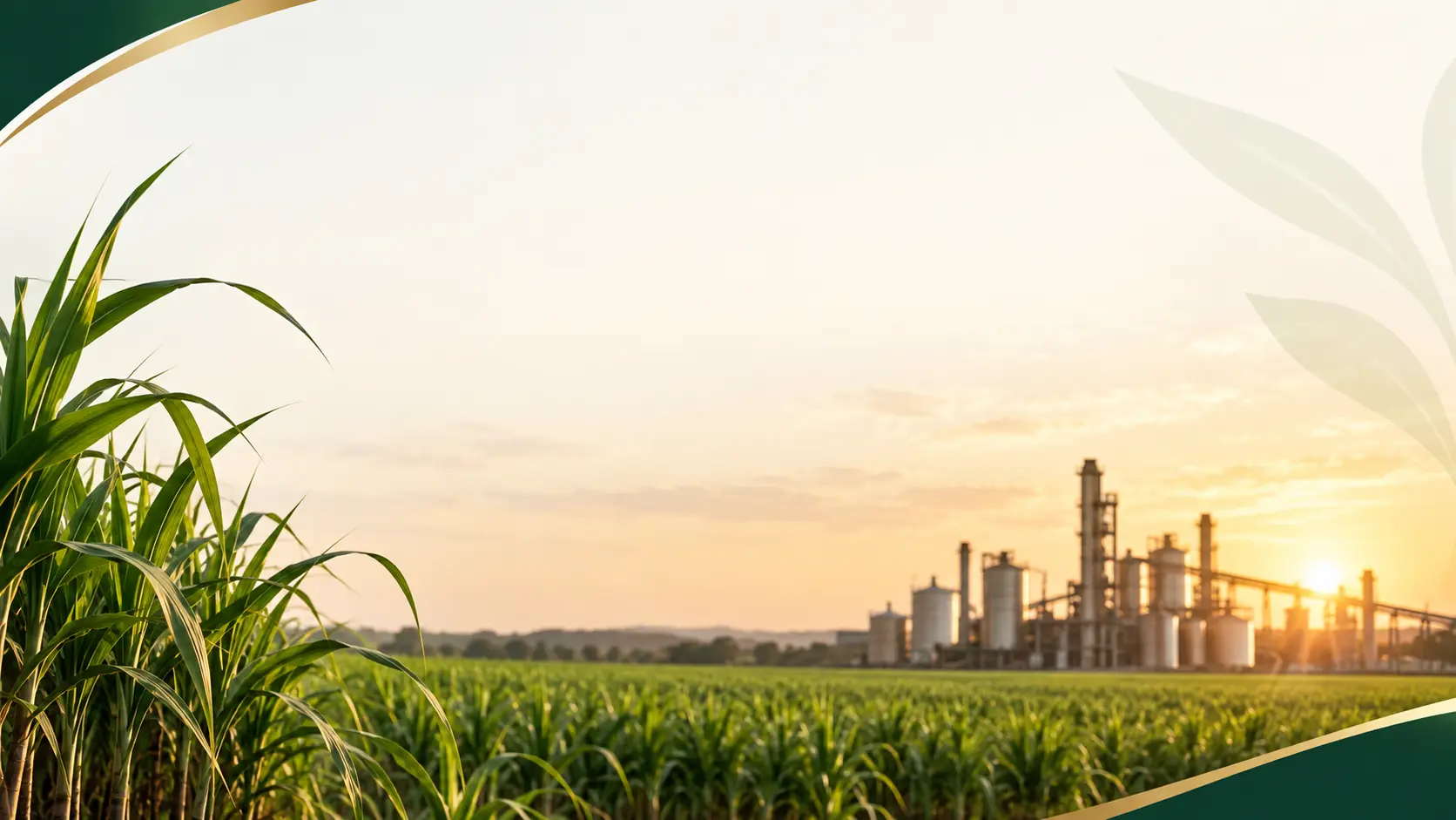 Sugar cane and industrial processing landscape